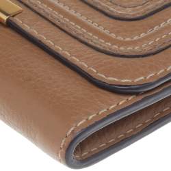 Pre Owned Chloe Beige Leather Marcie Long Wallet