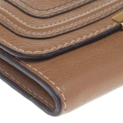Pre Owned Chloe Beige Leather Marcie Long Wallet