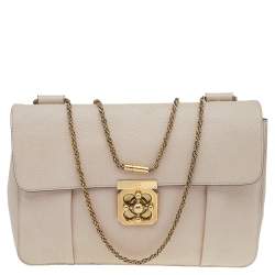 Cream Chloe Elsie Leather Satchel Bag