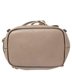 Chloe Grey Leather and Suede Medium Faye Backpack