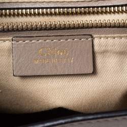 Chloe Grey Leather and Suede Medium Faye Backpack