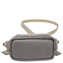 Chloe Grey/Beige Leather Small Baylee Tote