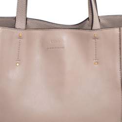 Pre Owned Chloe Beige-Brown Leather And Suede Milo Tote