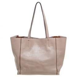 Pre Owned Chloe Beige-Brown Leather And Suede Milo Tote