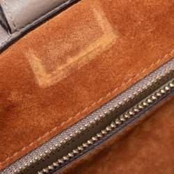 Pre Owned Chloe Beige-Brown Leather And Suede Milo Tote