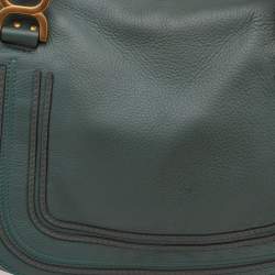 Pre Owned Chloe Green Leather Large Marcie Satchel