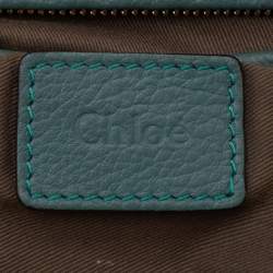 Pre Owned Chloe Green Leather Large Marcie Satchel