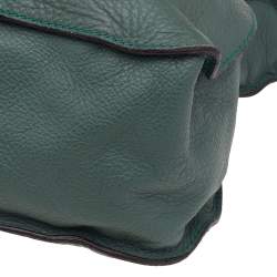 Pre Owned Chloe Green Leather Large Marcie Satchel