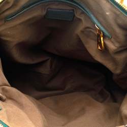 Pre Owned Chloe Green Leather Large Marcie Satchel