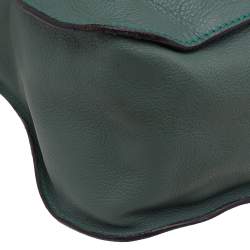 Pre Owned Chloe Green Leather Large Marcie Satchel