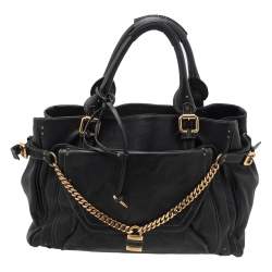 Pre Owned Chloe Black Leather Capsule Paddington Satchel