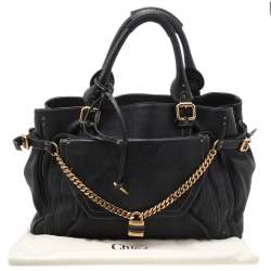 Pre Owned Chloe Black Leather Capsule Paddington Satchel