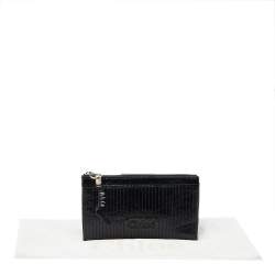 Pre Owned Chloe Black Leather Zip Pouch