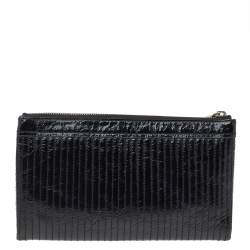 Pre Owned Chloe Black Leather Zip Pouch