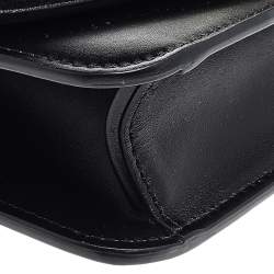 Pre Owned Chloe Black Leather And Suede Chain C Clutch Bag