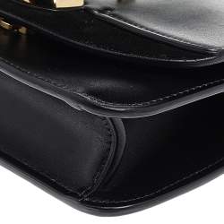 Pre Owned Chloe Black Leather And Suede Chain C Clutch Bag