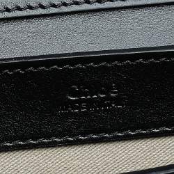 Pre Owned Chloe Black Leather And Suede Chain C Clutch Bag