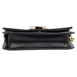 Pre Owned Chloe Black Leather And Suede Chain C Clutch Bag