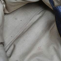 Pre Owned Chloé Black-Grey Leather Flap Pocket Satchel