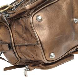 Pre Owned Chloe Metallic Brown Leather Medium Betty Satchel