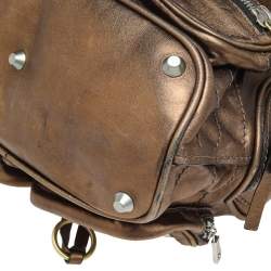 Pre Owned Chloe Metallic Brown Leather Medium Betty Satchel