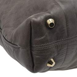 Pre Owned Chloe Dark Olive Leather Victoria Tote