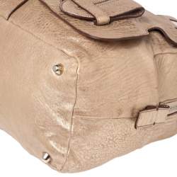 Pre Owned Chloe Gold Leather Saskia Satchel