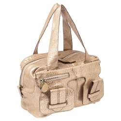 Pre Owned Chloe Gold Leather Saskia Satchel