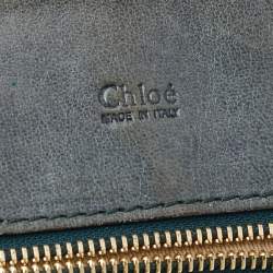 Pre Owned Chloe Green Leather Heloise Shoulder Bag