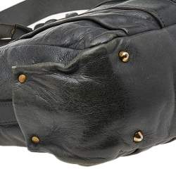 Pre Owned Chloe Green Leather Heloise Shoulder Bag