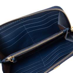 Pre Owned Chloe Blue Leather Marcie Zip Long Wallet