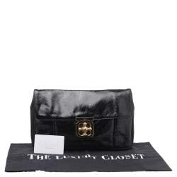 Pre Owned Chloe Black Patent Leather Elsie Clutch