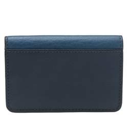 Pre Owned Chloe Navy Blue Leather Card Case