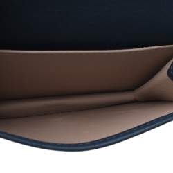 Pre Owned Chloe Navy Blue Leather Card Case