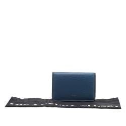Pre Owned Chloe Navy Blue Leather Card Case