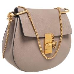 Pre Owned Chloe Grey Leather Medium Drew Shoulder Bag