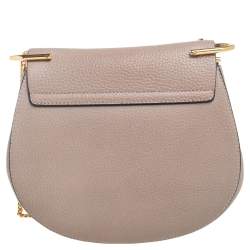 Pre Owned Chloe Grey Leather Medium Drew Shoulder Bag