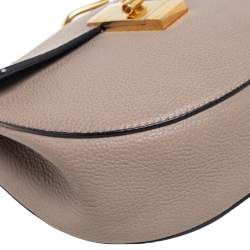 Pre Owned Chloe Grey Leather Medium Drew Shoulder Bag