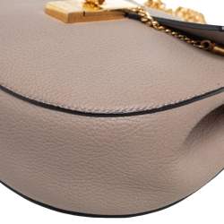 Pre Owned Chloe Grey Leather Medium Drew Shoulder Bag