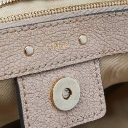 Chloe Pink Textured Leather Satchel