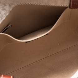 Pre Owned Chloe Beige/Brown Canvas and Leather Small Woody Tote 