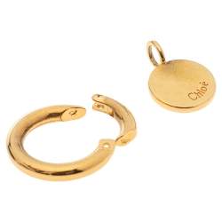 مملوكة مسبقًا Chloé Brown Leather Small Nile Bracelet Minaudiere Crossbody Bag