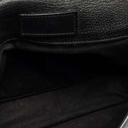 Pre Owned Chloe Black Pebbled Leather Medium Sally Flap Shoulder Bag