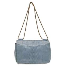 Chloe Blue Python Medium Elsie Shoulder Bag