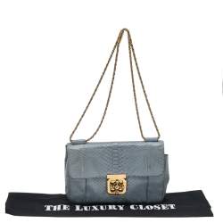 Chloe Blue Python Medium Elsie Shoulder Bag