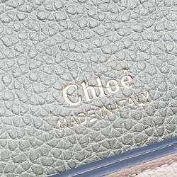 Chloe Green/Beige Leather Medium Clare Shoulder Bag