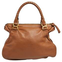 Pre Owned Chloe Brown Leather Large Marcie Satchel