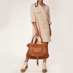 Pre Owned Chloe Brown Leather Large Marcie Satchel