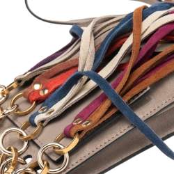 Pre Owned Chloe Beige Suede and Leather Mini Jane Bracelet Bag