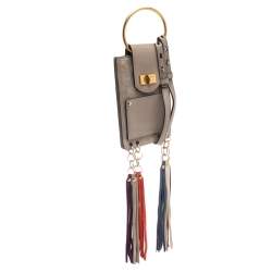 Pre Owned Chloe Beige Suede and Leather Mini Jane Bracelet Bag